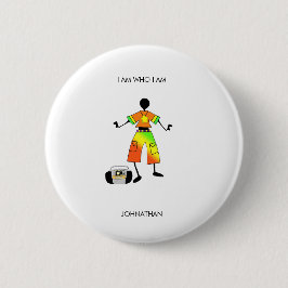 Motivatie, Afrikaans Geweldige kunstfeest Ronde Button 5,7 Cm