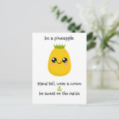 Motivatie ananas briefkaart (Staand voorkant)