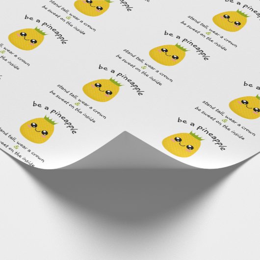 Motivatie ananas cadeaupapier (Hoek)