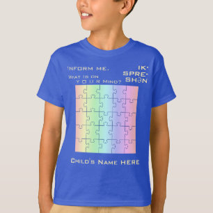 Motivatie Autisme Bewustzijn Expressie, Regenboog T-shirt