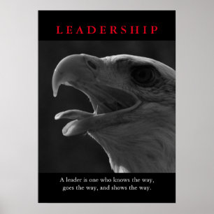 Motivatie Bald American Eagle leiderschap Poster