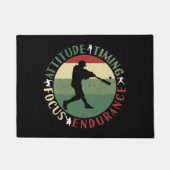 Motivatie baseball team waarden deurmat (Voorkant)