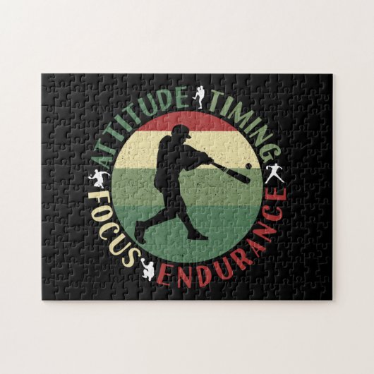 Motivatie baseball team waarden legpuzzel (Horizontaal)