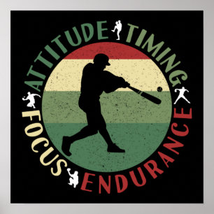 Motivatie baseball team waarden poster