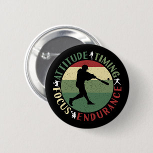 Motivatie baseball team waarden ronde button 5,7 cm