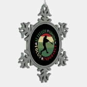 Motivatie baseball team waarden tin sneeuwvlok ornament (Links)