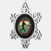 Motivatie baseball team waarden tin sneeuwvlok ornament (Rechts)