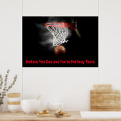 Motivatie basketbal geloof poster (Keuken)