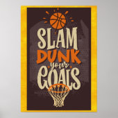 Motivatie Basketbal Poster (Voorkant)