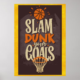 Motivatie Basketbal Poster