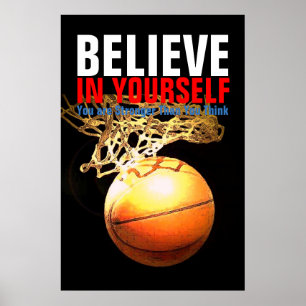 Motivatie Basketball Geloof in jezelf Poster