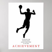 Motivatie Basketball Player Poster (Voorkant)