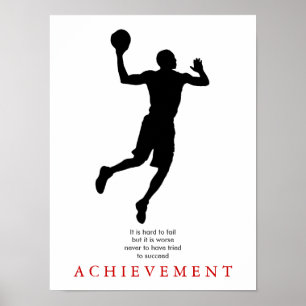 Motivatie Basketball Player Poster