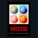 Motivatie Basketball Pop Art Poster<br><div class="desc">Sport Digitaal bewerkte kunst - Basketball Poster Print - Digital Comic Style Artwork - College Pop Art - Computer Afbeeldingen - De enige manier om geweldig werk te doen is van alles te houden wat je doet.</div>