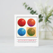 Motivatie Basketball Pop kunst bereiken Briefkaart (Staand voorkant)
