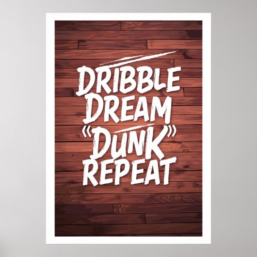 Motivatie Basketball Quote Poster (Voorkant)