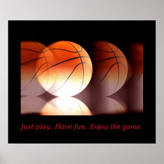 Motivatie Basketball - Speel met plezier Poster (Voorkant)