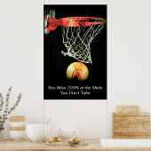 Motivatie Basketball Sport Poster (Keuken)