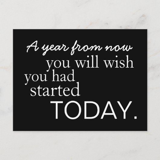 Motivatie begin vandaag Briefkaart (Voorkant)