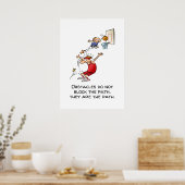 Motivatie belemmeringen zijn de Cartoon van het pa Poster (Keuken)