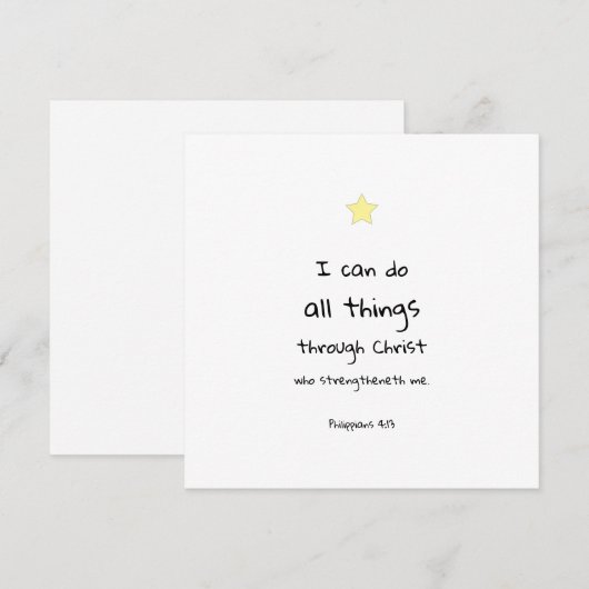 Motivatie bemoedigende bijbelvers citeren Kaart (Voorkant / Achterkant)