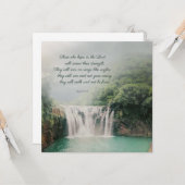 Motivatie bemoedigende Schrift met waterval Kaart (Voorkant / Achterkant in situ)