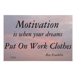 MOTIVATIE-BEN FRANKLIN PERFECT POSTER