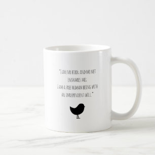 Motivatie ben ik geen vogel Jane Eyre koffie mok
