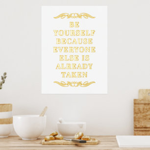 Motivatie ben je eigen prijsopgave Gold Folie Afdrukken