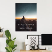 Motivatie berg lucht poster (Thuiskantoor)