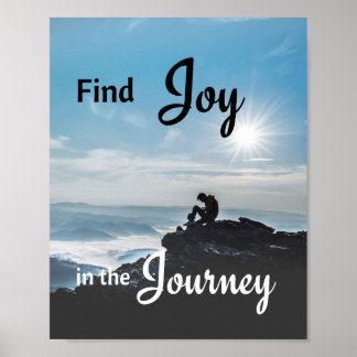 Motivatie bergbeklimming - Joy in the Journey Poster