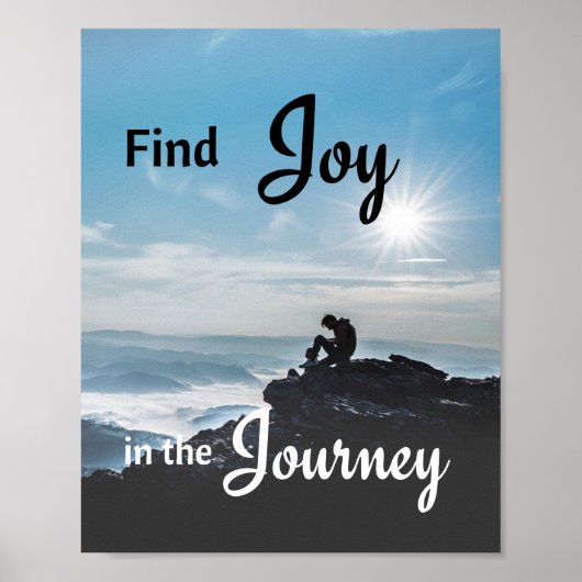 Motivatie bergbeklimming - Joy in the Journey Poster (Voorkant)