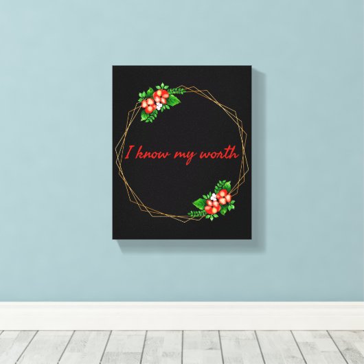 motivatie bevestiging van leven canvas afdruk (Insitu (Houten vloer))