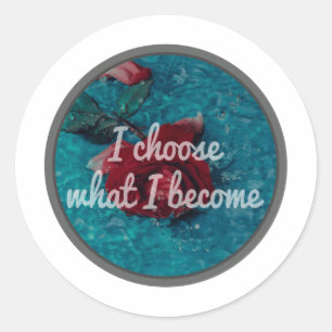 motivatie bevestiging van zelfaanvaarding ronde sticker