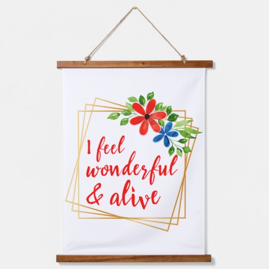motivatie bevestiging van zelfliefde en leven hangend wandkleed (Voorkant)