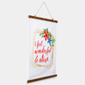 motivatie bevestiging van zelfliefde en leven hangend wandkleed (Gebogen)