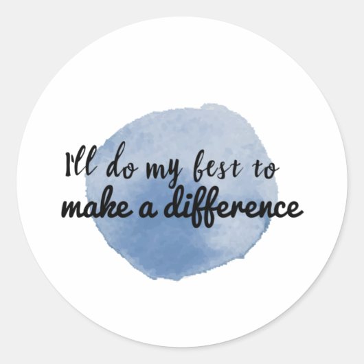 motivatie bevestiging van zelfwaardering ronde sticker (Voorkant)