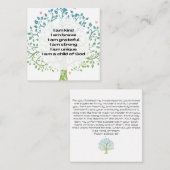 Motivatie bevestigingskaarten notitiekaartje (Voorkant / Achterkant)