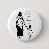 Motivatie Bijbelscriptie Psalm Quote Ronde Button 5,7 Cm (Voorkant)