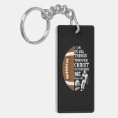 Motivatie Bijbelse Christelijke cadeautjes Footbal Sleutelhanger (Voorkant Links)