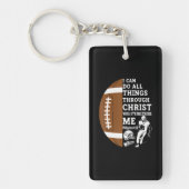 Motivatie Bijbelse Christelijke cadeautjes Footbal Sleutelhanger (Voorkant)