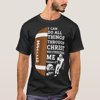 Motivatie Bijbelse Christelijke cadeautjes Footbal T-shirt