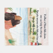 Motivatie bijbelvers fleece deken (Voorkant (Horizontaal))