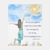 Motivatie bijbelvers fleece deken (Voorkant)