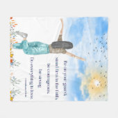 Motivatie bijbelvers fleece deken (Voorkant (Horizontaal))