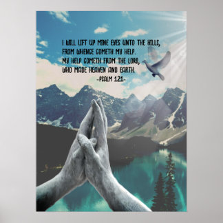 Motivatie Bijbelvers Psalm 121 Poster