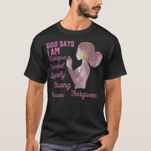 Motivatie Bijbelversen voor Afrikaanse Amerikaanse T-shirt