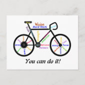 Motivatie bike, Cycle, Biking Je kunt het doen! Briefkaart (Voorkant)