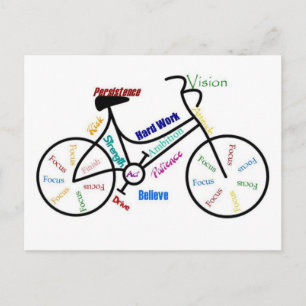 Motivatie bike, fiets, fietsen, sport, hobby briefkaart