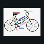 Motivatie bike, fiets, fietsen, sport, hobby briefkaart<br><div class="desc">Motivatie bike,  fiets,  fietsen,  sport,  hobby</div>